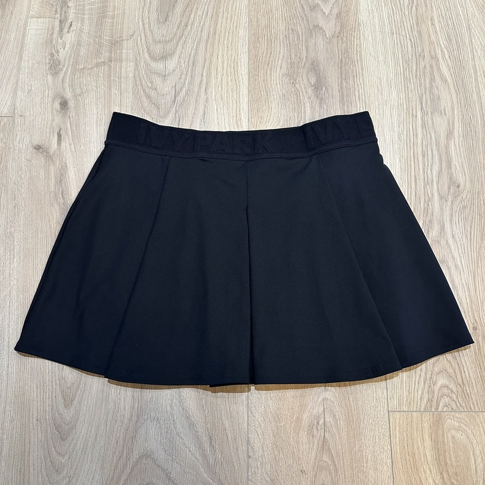 Ivy Park Tennis Skirt Womens Size XL Black Short Lined Golf Pickleball Gym - Picture 2 of 9